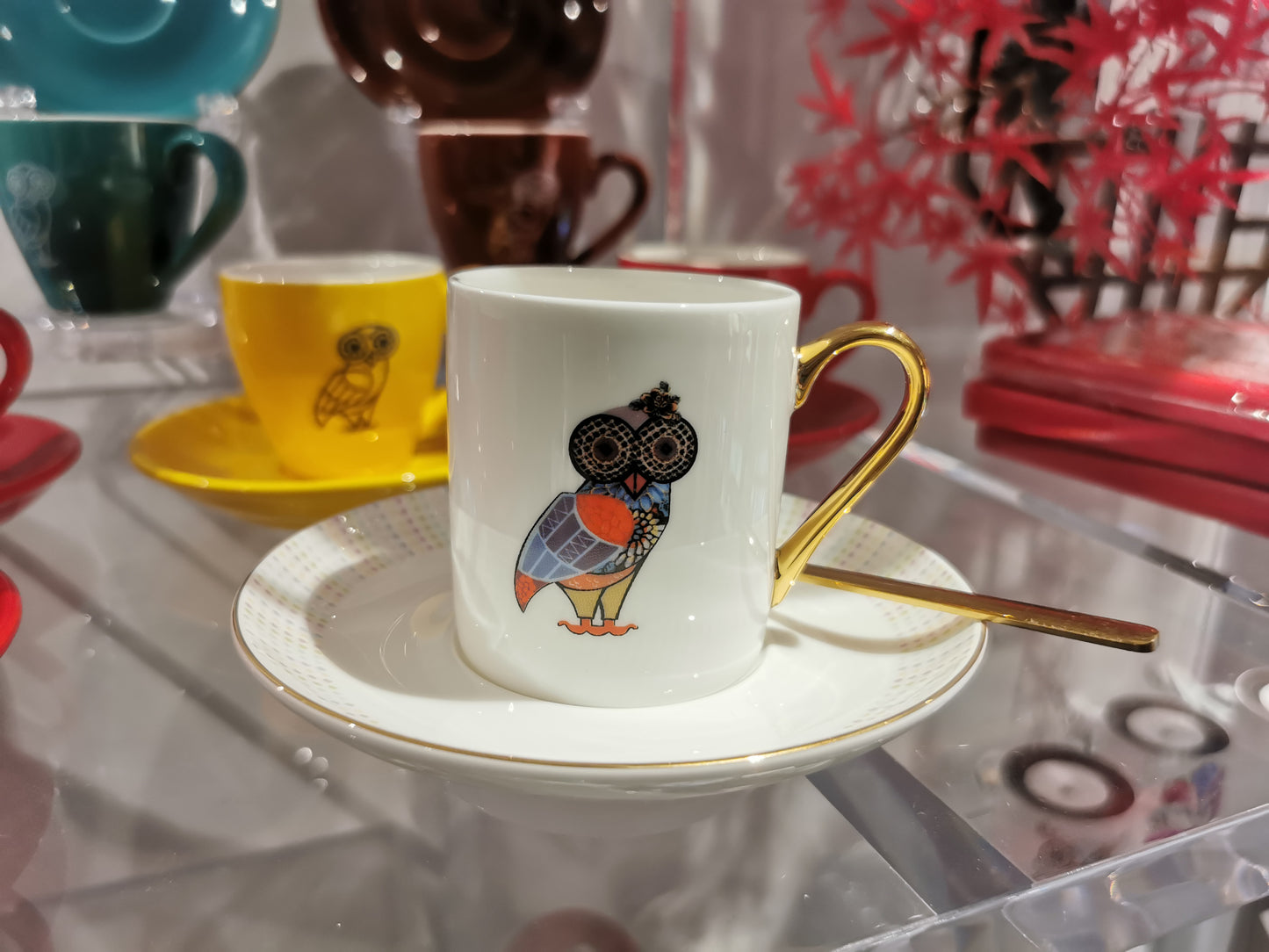 Owl espresso cup set