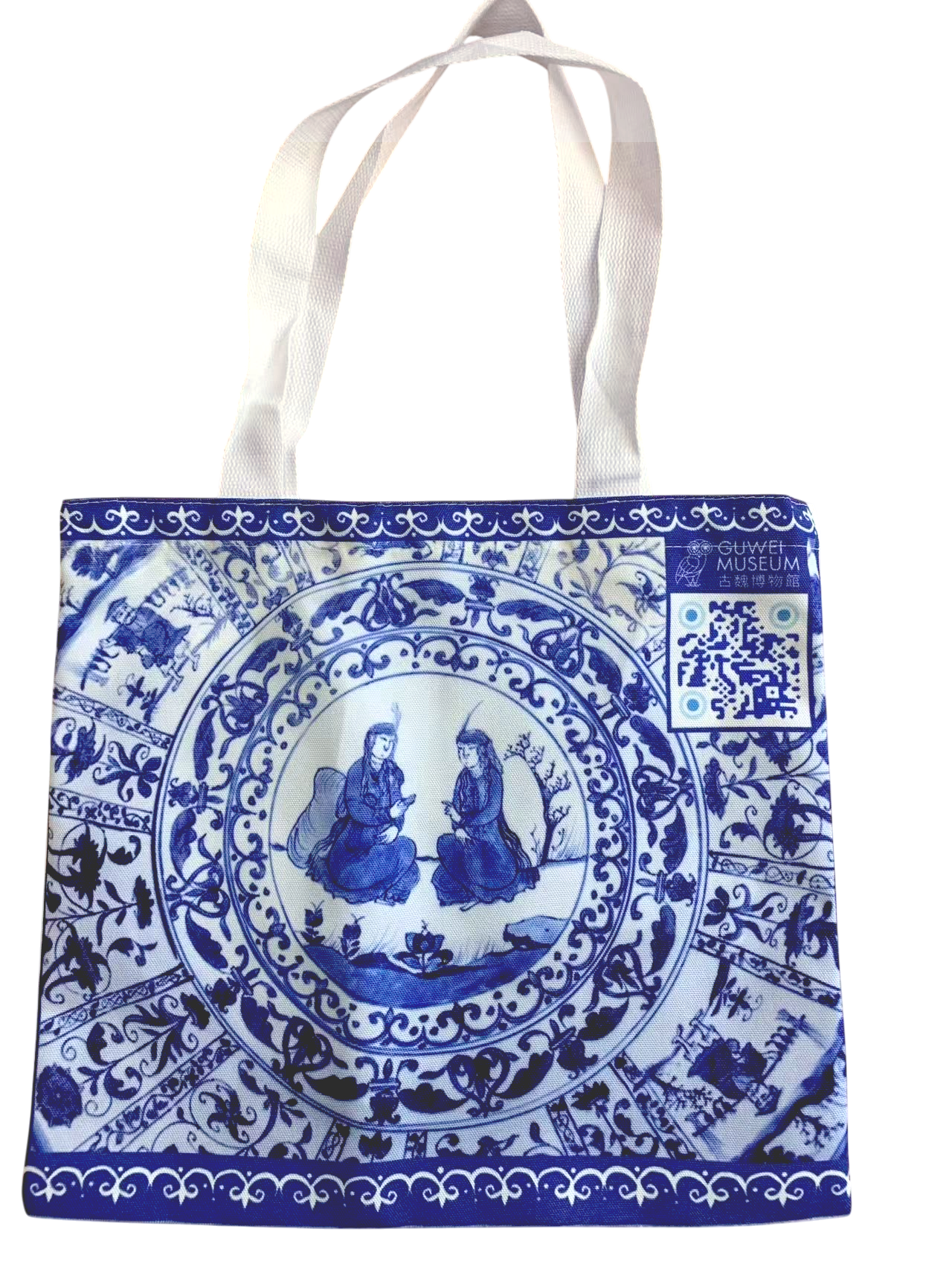 克拉克青花瓷碟布手提袋(Kraak Plate Girls Totebag