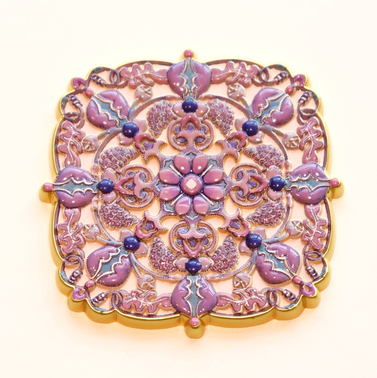 敦煌-化妝鏡 (浮雕花圖案)  Dunhuang-mirror-Embossed floral pattern
