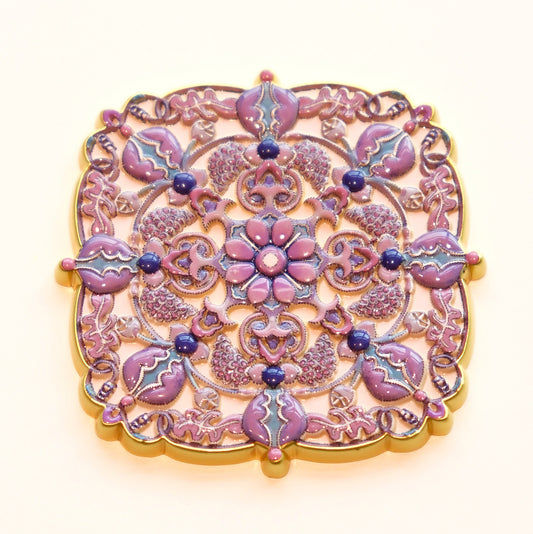 敦煌-化妝鏡 (浮雕花圖案)  Dunhuang-mirror-Embossed floral pattern