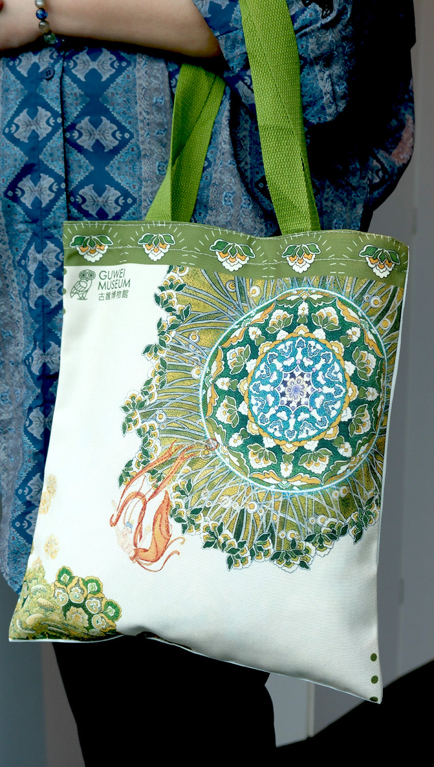 敦煌-肩袋 (綠) Dunhuang-Tote bag (green)