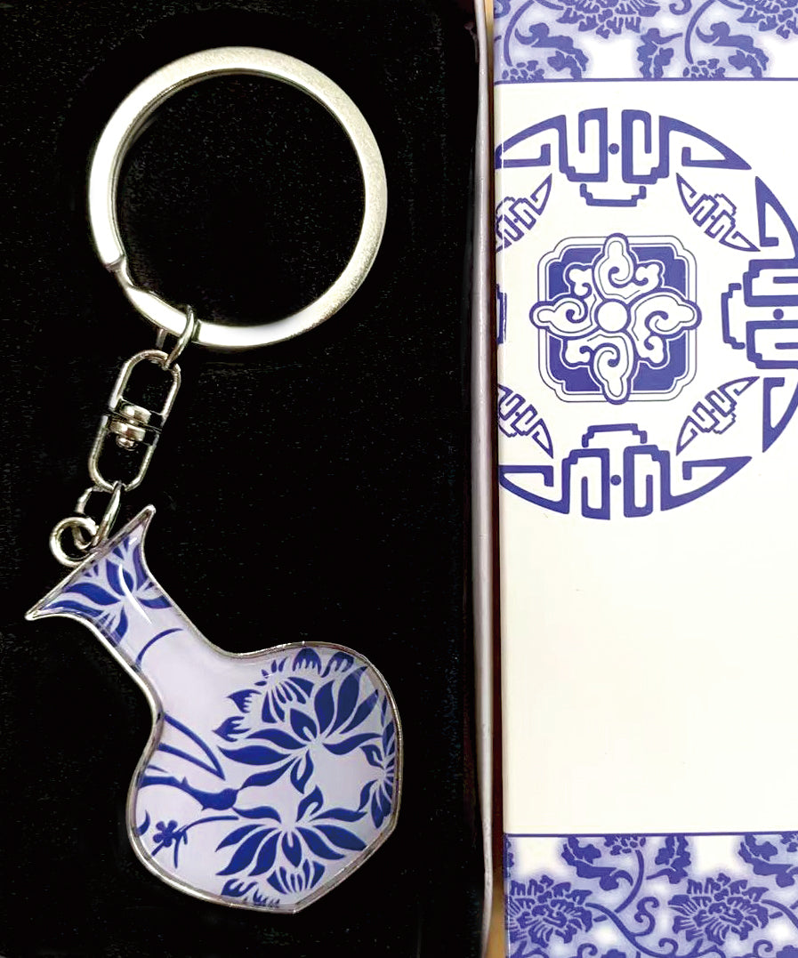 青花花瓶匙扣  Blue and white Vase keyring